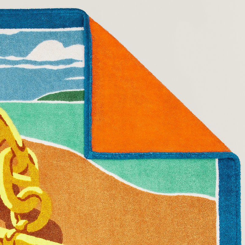 HERMES∽Escale a la Plageシェーヌダンクルタオル4色∽パリ速達 HERMES∽Escale a la Plageシェーヌダンクルタオル4色∽パリ速達